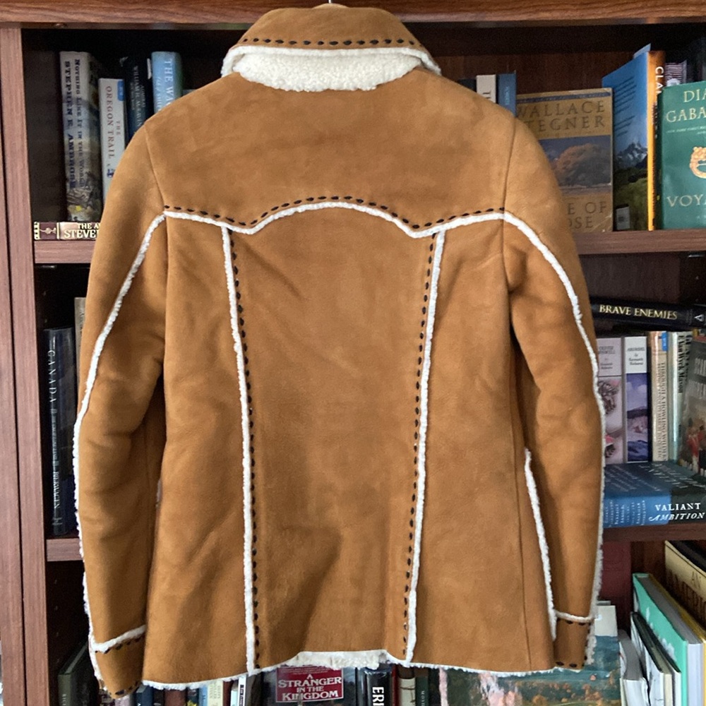 COACH Shearling Jacket in Amber Women's Size 0 - Picture 10 of 11